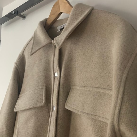 Oversized Wool Blend Workwear Shirt or Jacket - Picture 4 of 4